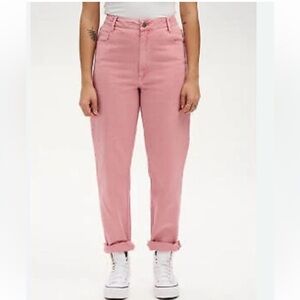NWOT Lucy & Yak Dana Mom Jeans Pink Size W26